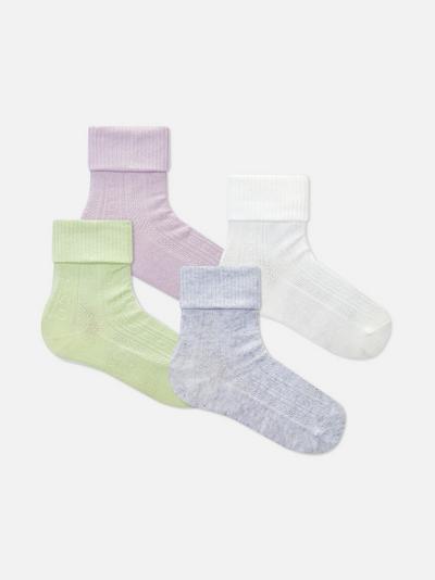 4-Pack Cable Knit Socks