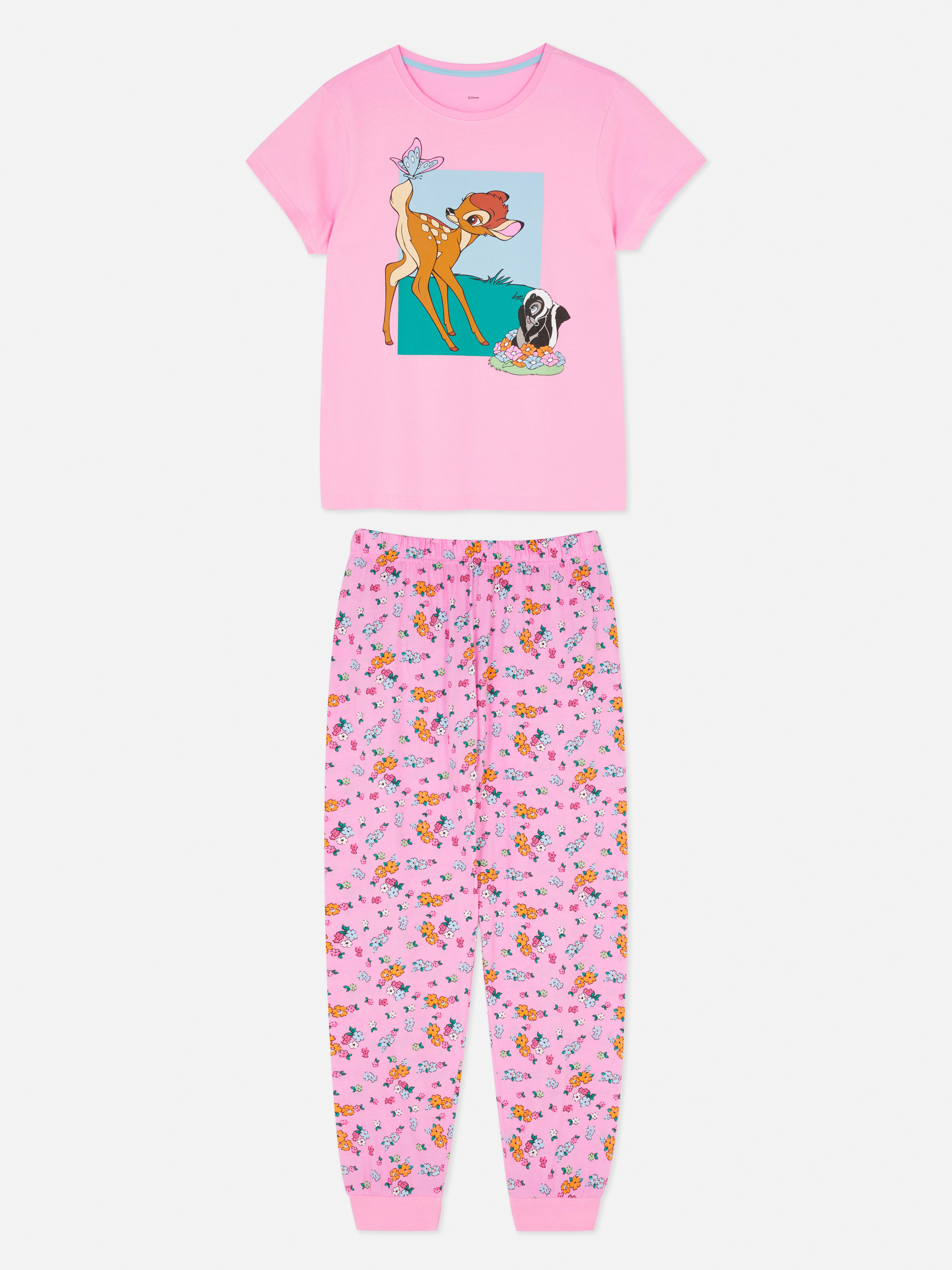 Huérfano Sentirse mal A merced de Pijama de manga corta con estampado de flores de Bambi de Disney | Pijama  para mujer | Pijamas para mujer | Ropa para mujer | Nuestra línea de moda  femenina | Todos