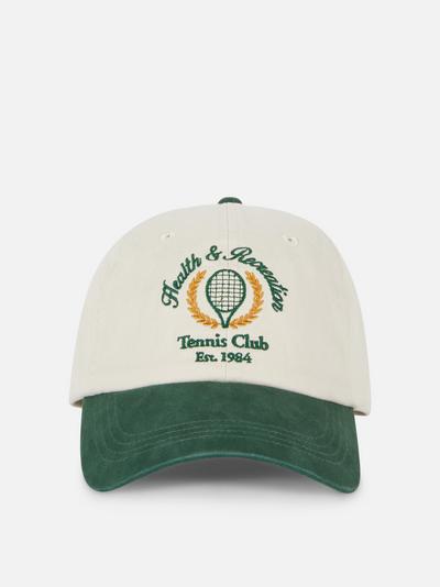 Cappellino da baseball ricamato Tennis Club