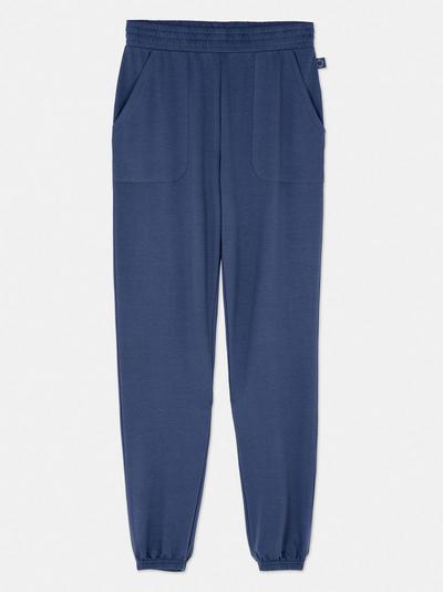 Pantalon de pyjama à bords-côtes