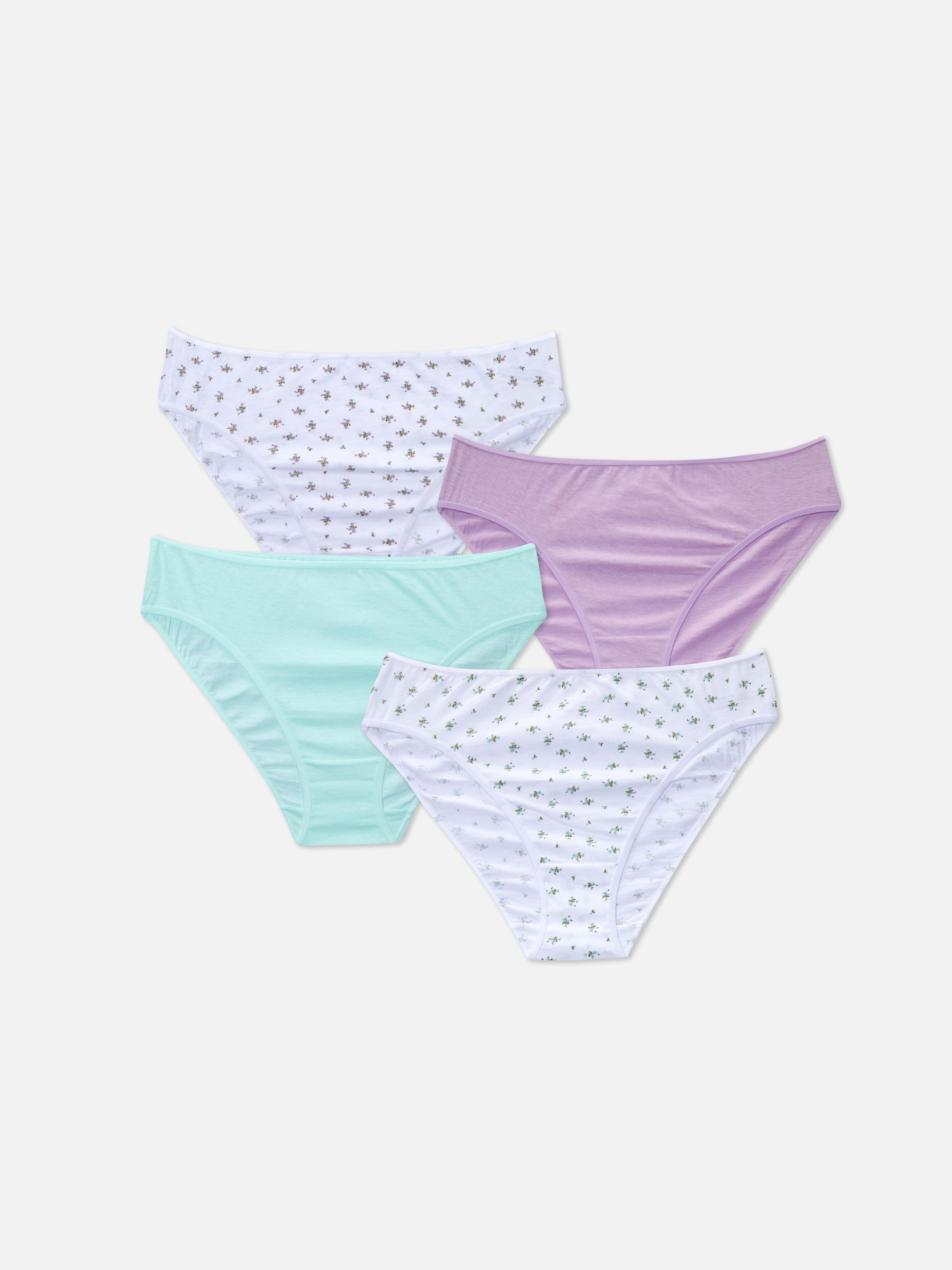 Pack de 4 minibraguitas de tipo bikini | Braguitas | Lencería y interior | Ropa para mujer | Nuestra línea de moda femenina | los productos Primark | Primark España