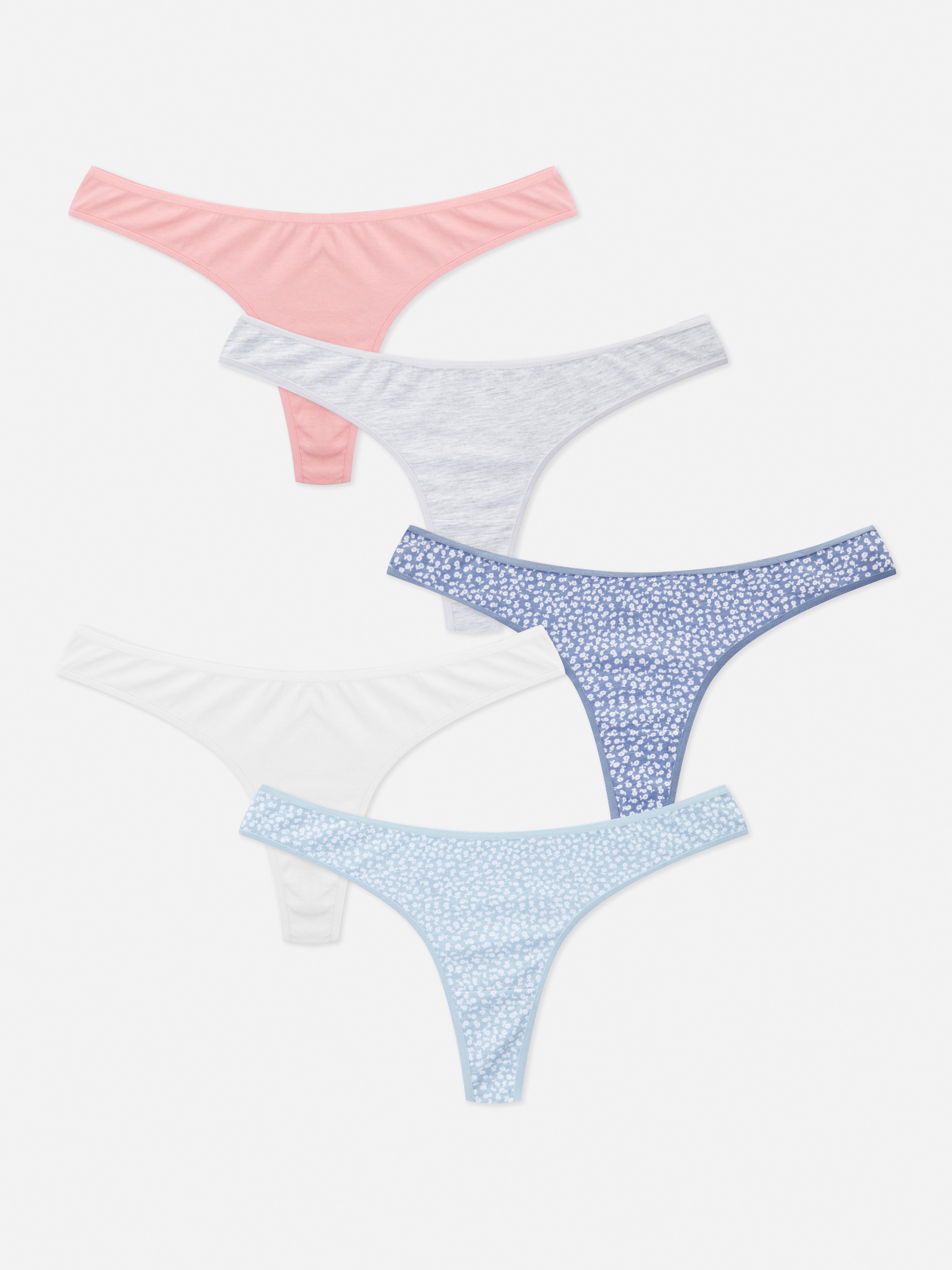 Pack de 5 tangas de algodón de diario | Braguitas | y ropa interior | Ropa para mujer | Nuestra línea de moda femenina Todos los productos Primark | España