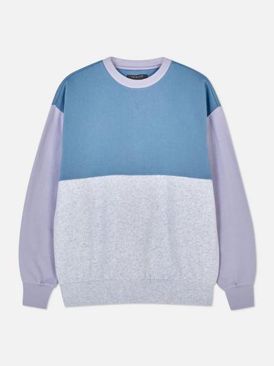 Langärmeliges Sweatshirt in Blockfarben