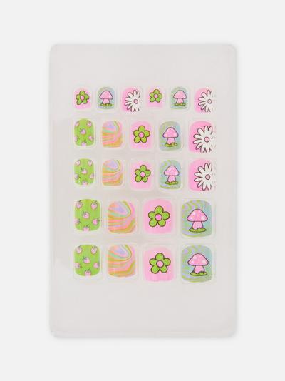PS... 24-Pack Kids' Funky Press On Nails