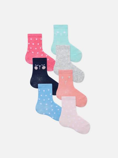 Socken mit verschiedenen Mustern, 7er-Pack