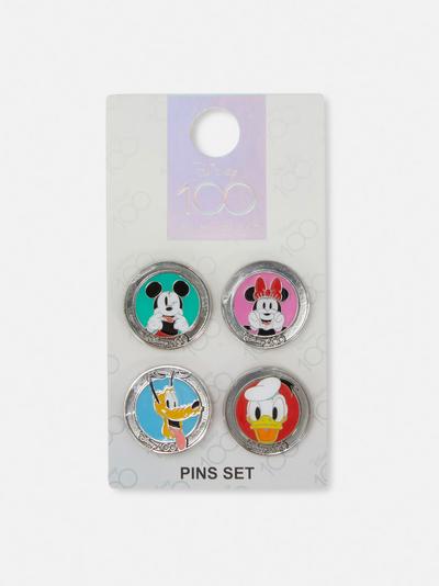 Pack de 4 pines con personajes originales de Mickey Mouse y sus amigos de Disney