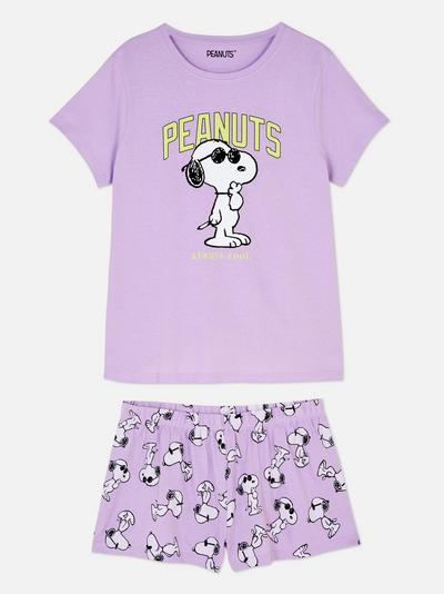 „Peanuts Snoopy“ Pyjama aus T-Shirt und Shorts