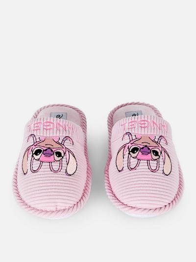Disney's Lilo and Stitch Angel Embroidered Fuzzy Slippers