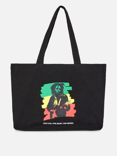 „Bob Marley“ Tragetasche mit Grafikmuster