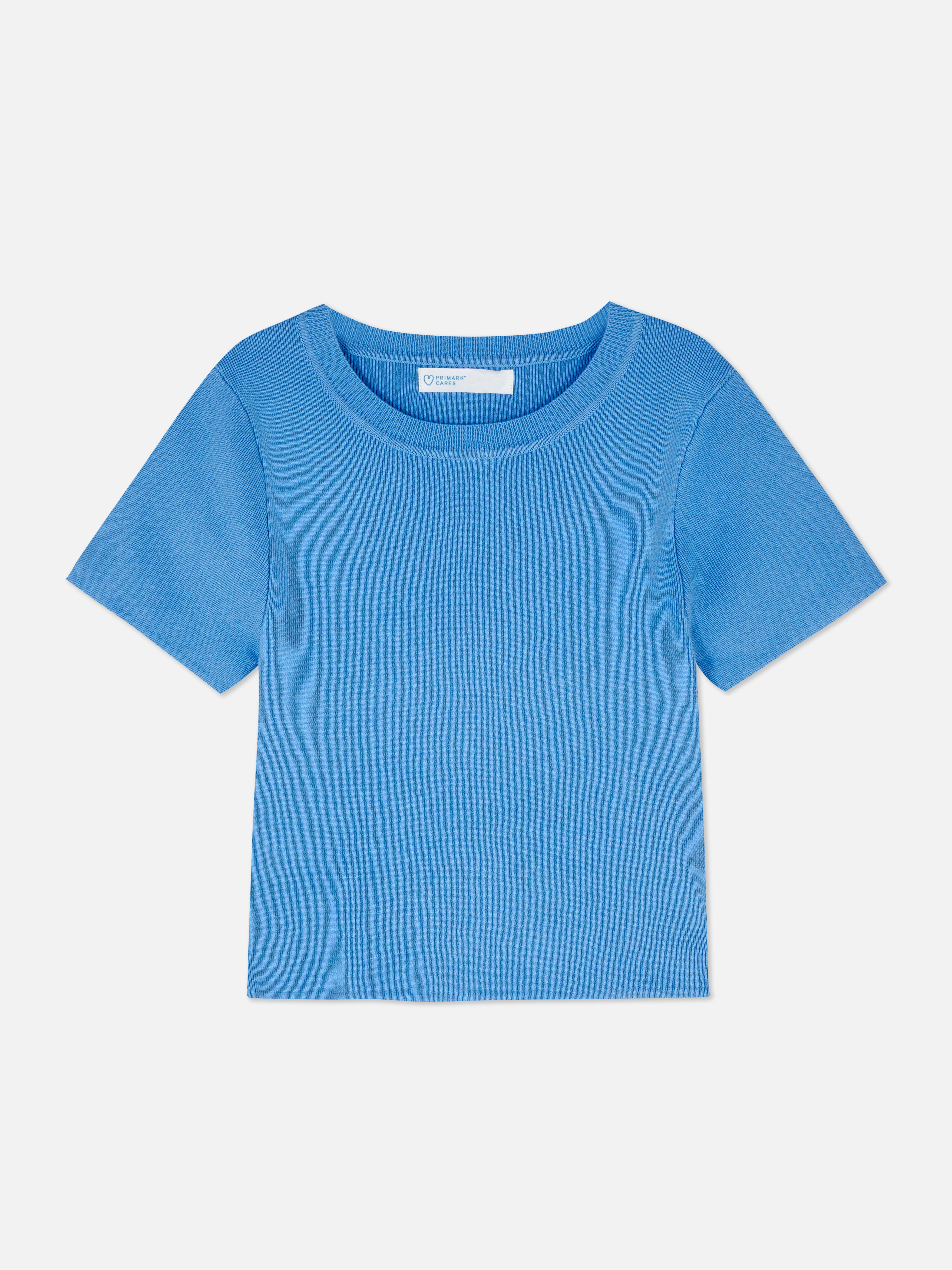 Camiseta de manga corta acanalada
