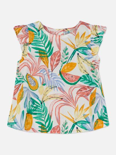 Bluză cu imprimeu tropical