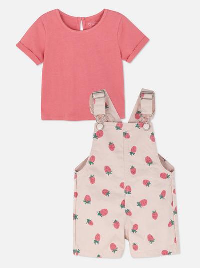 Strawberry Overalls & T-Shirt Set