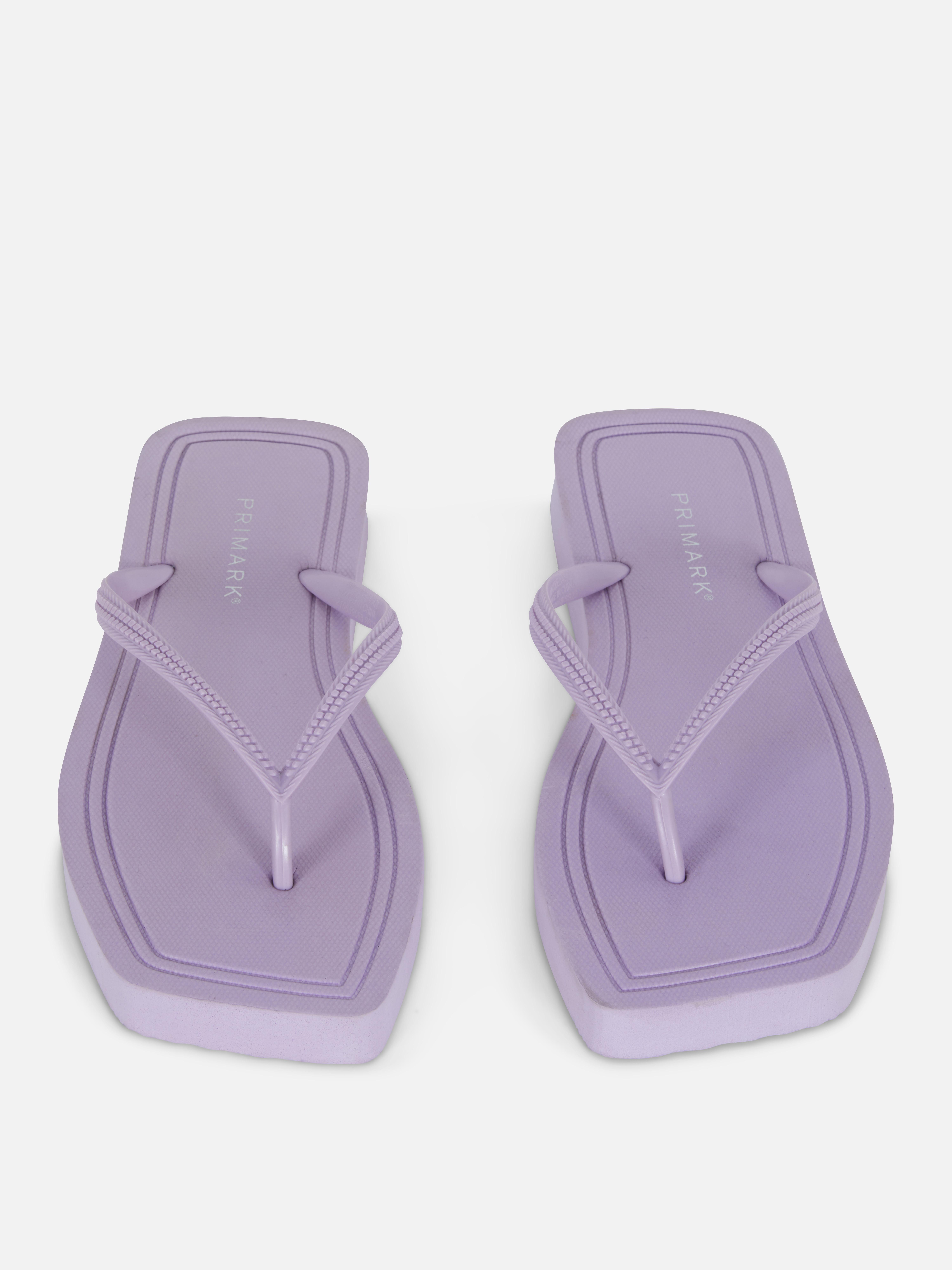 Square Toe Flip Flops Women's Beach Shoes Sandals & Slides Women's