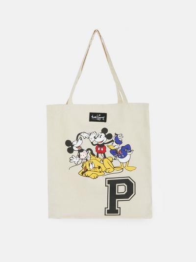 Bolsa de lona con inicial de Mickey Mouse y sus amigos de Disney
