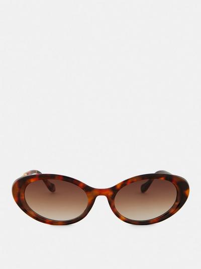 Chain Arm Oval Sunglasses
