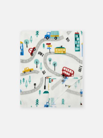 Small Cityscape and Road Printed Throw