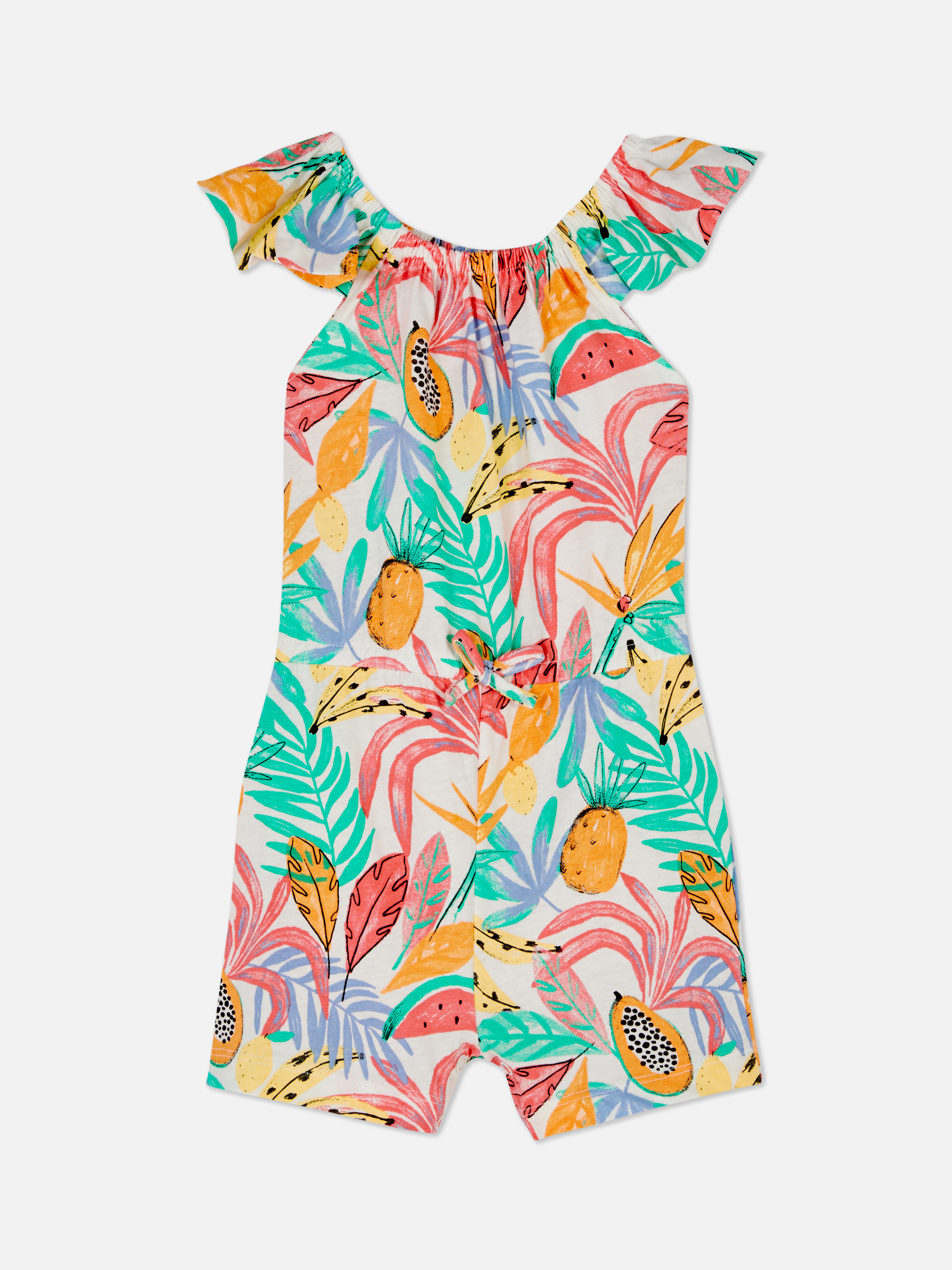 Playsuit met print en ruches