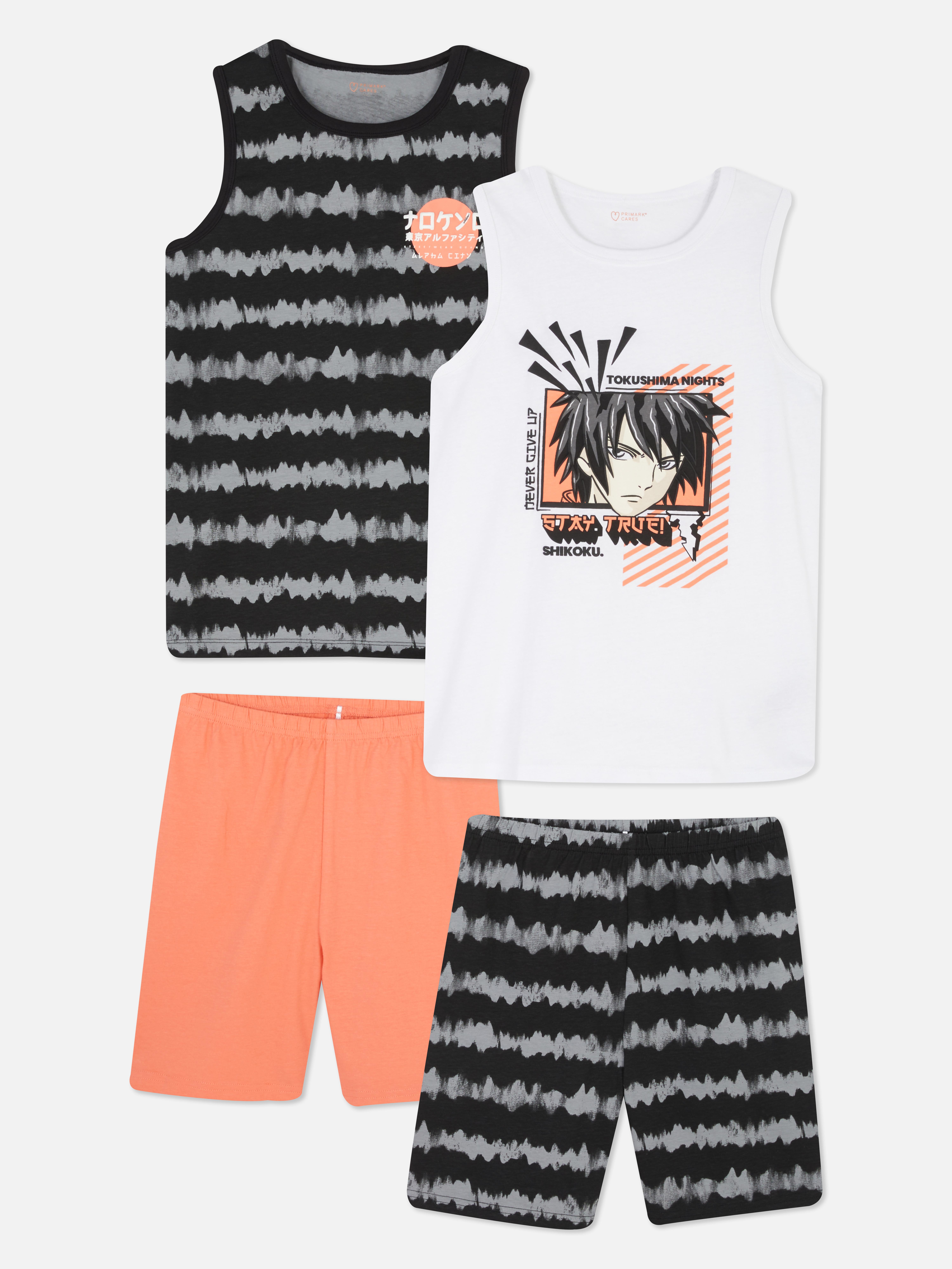 Tiedye pyjama's anime, set van 2 Kinderpyjama's Jongenskleding