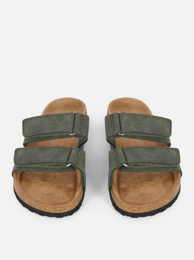 Double Strap Footbed Sandals