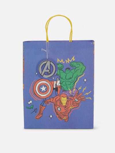 Bolsa de regalo con diseño de los superhéroes de Marvel