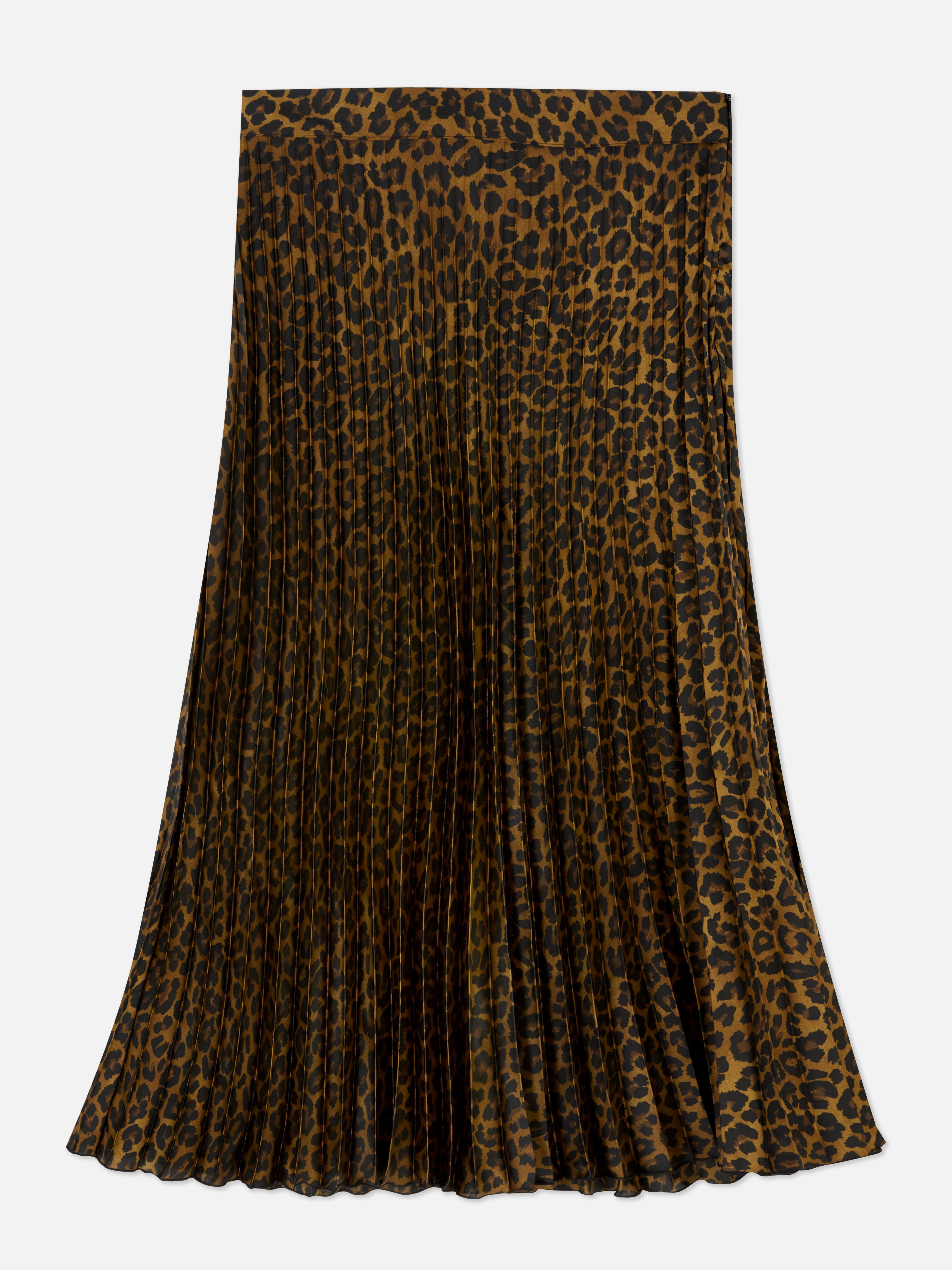 Falda midi plisada de satén con animal | Faldas: midi y plisadas | Ropa para mujer | Nuestra línea de moda femenina | Todos los productos Primark | Primark España