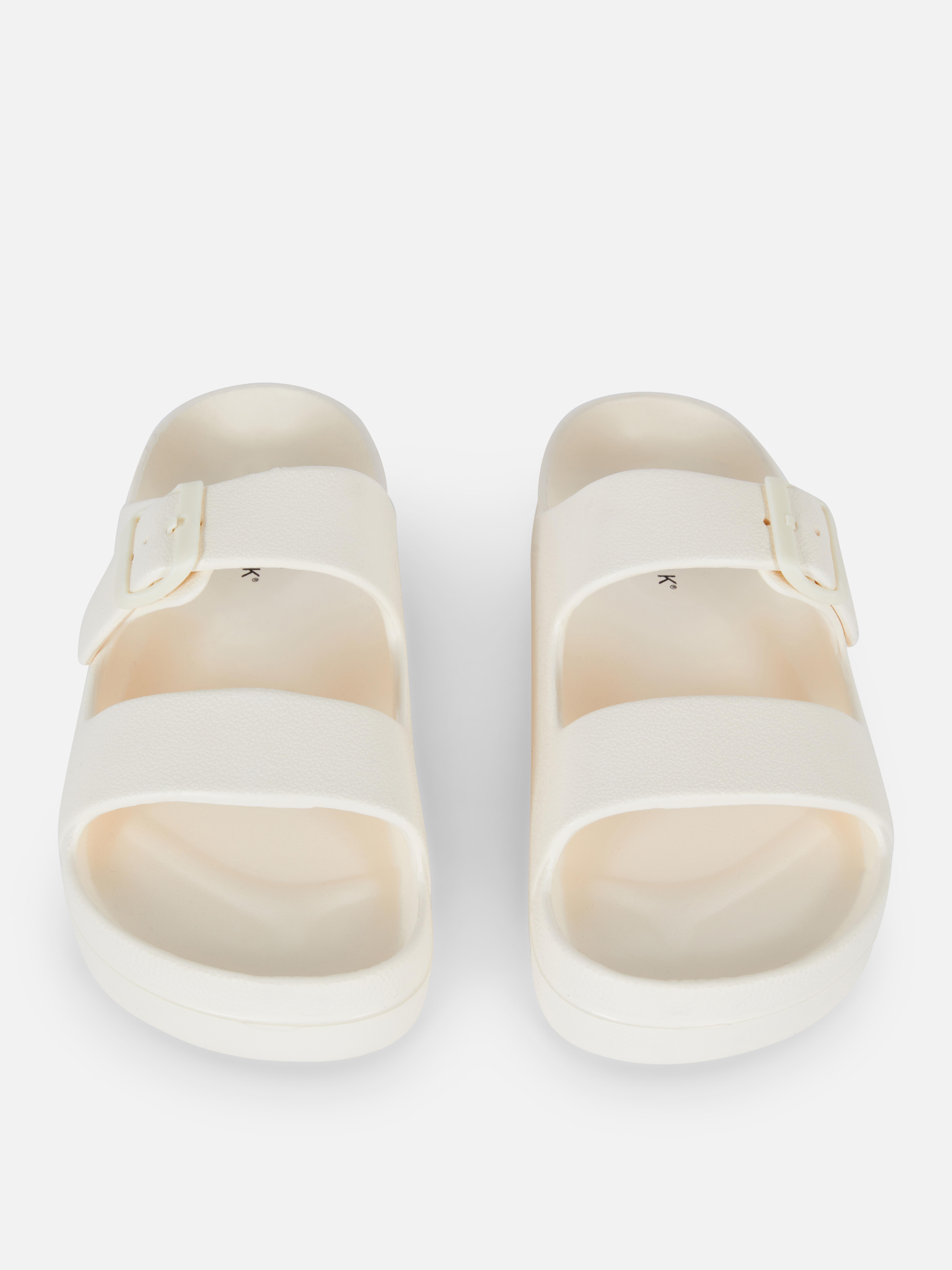 Platformsandalen met dubbele bandjes Strandschoenen voor dames