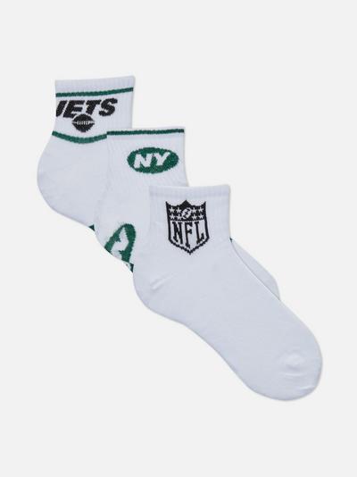 3 pares de calcetines tobilleros de los New York Jets de la NFL