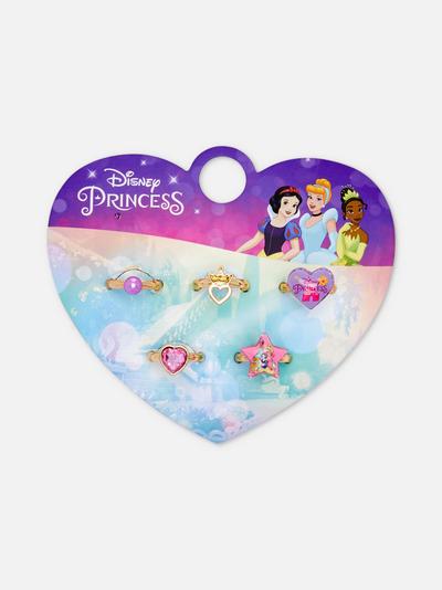 5pk Disney Princesses Charm Rings