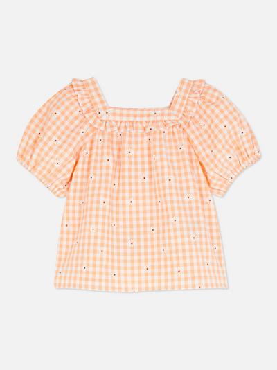 Floral Gingham Blouse