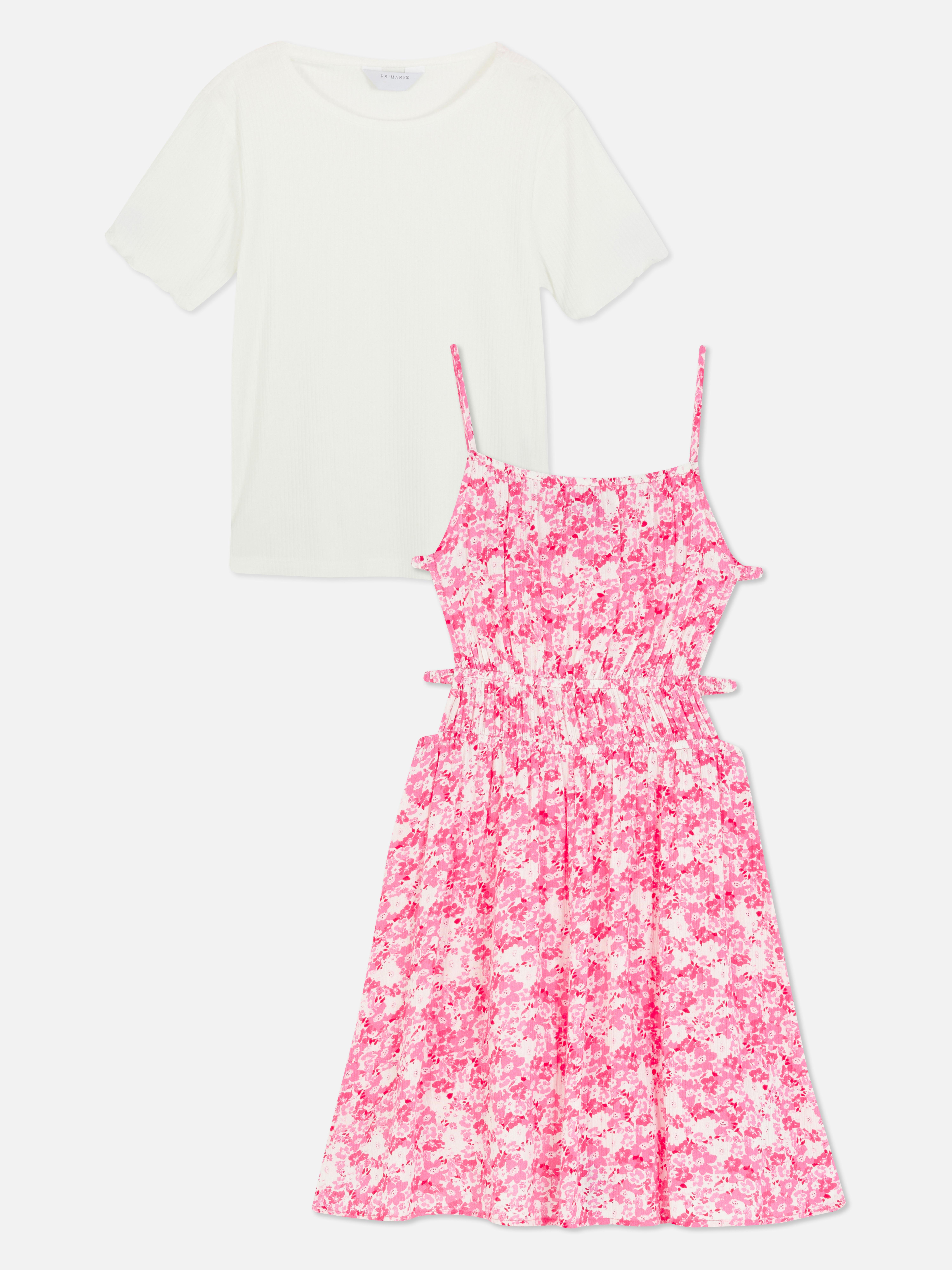 Ensemble t-shirt et robe ajourée