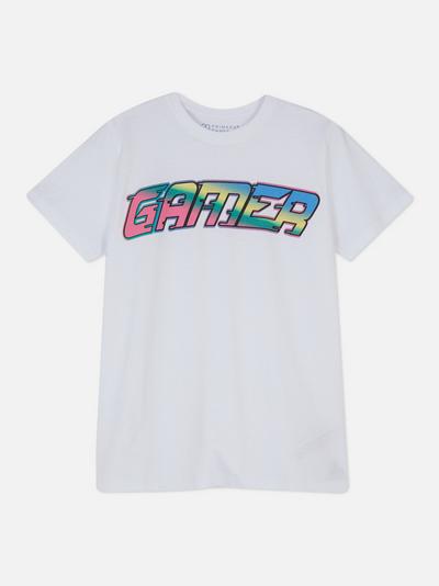 T-shirt met Gamer-print