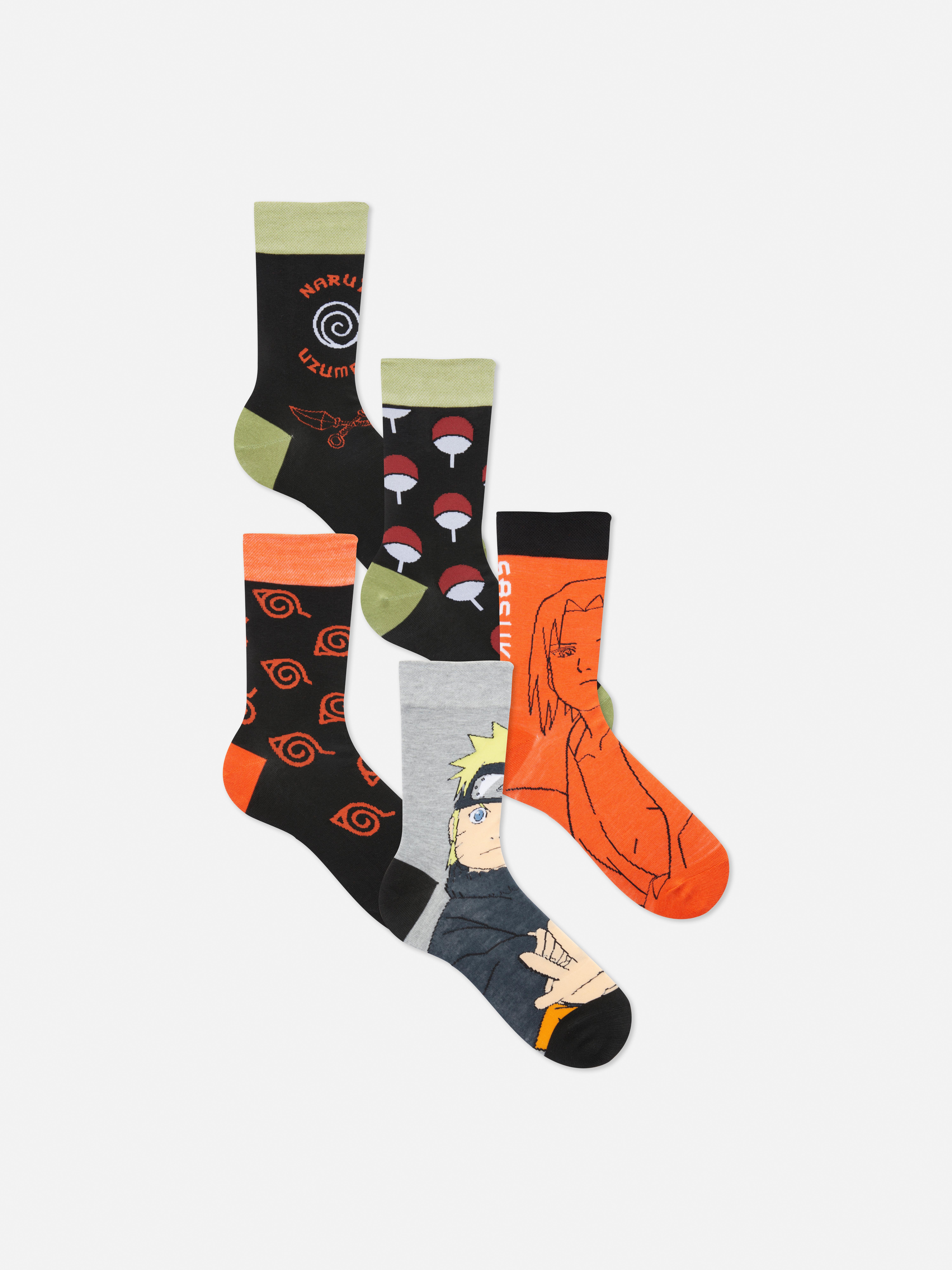 Lot de 5 paires de chaussettes Naruto Sousvêtements homme Mode