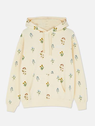 Matchende hoodie met bloemenprint