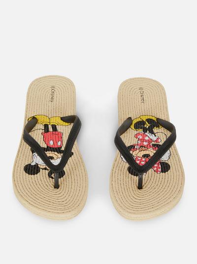 Disney Mickey Mouse and Minnie Mouse Straw Flip Flops